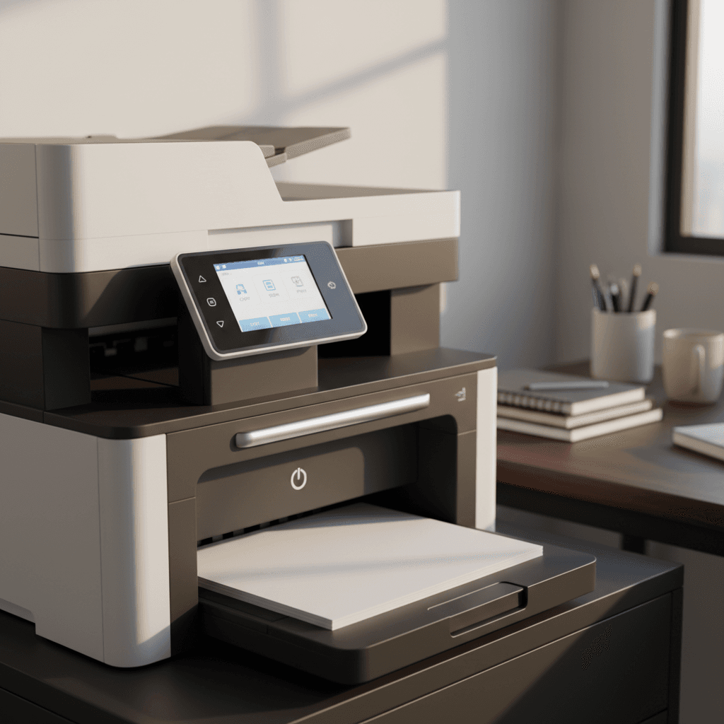 Multifunzione laser a colori moderna in ufficio